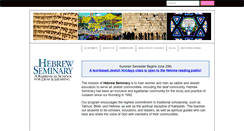 Desktop Screenshot of hebrewseminary.org